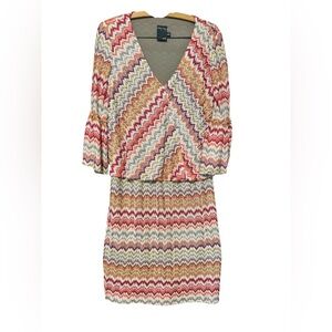 Gabby Skye SZ 8 Dress Zig Zag Colorful
